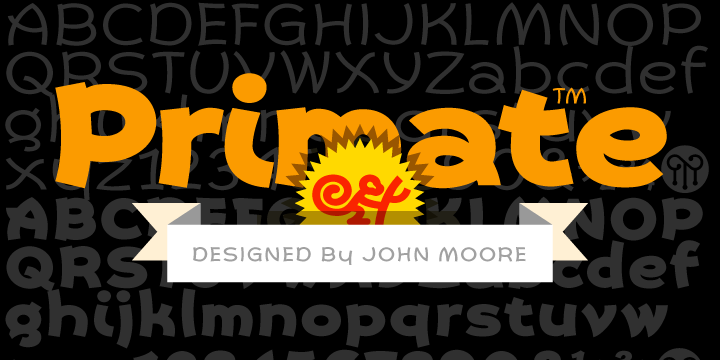 Ejemplo de fuente Primate Black Italic